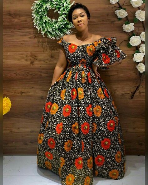 Ankara over flow African Maxi Dress, Ankara Maxi Dress, Long African Dresses, African Prom Dresses, African Dresses For Kids, Best African Dresses, Latest Ankara, Ankara Gown Styles, Ankara Fashion