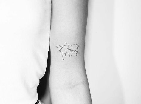 World Map Tattoo Live Free Tattoo, World Map Tattoo, Bioshock Tattoo, Emoji Tattoo, Hogwarts Tattoo, Wine Tattoo, Tattoos 2023, World Map Tattoos, Rocket Tattoo