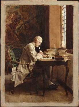 Composing Letter: http://www.traditioninaction.org/Cultural/A042cpManualCivility26_Letters_2.htm Poet Painting, Carl Spitzweg, Old Library, Alam Yang Indah, French Artists, Classic Art, Photographic Prints, 18th Century, Painting & Drawing