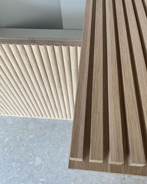 Havendeen’s Instagram profile post: “We have used both the half round and standard prefinished decorative battens from Polytecs STECCAWOOD range to create strong directional…” Office Fitout, Bathroom Inspo, Drake, Kitchens, To Create, Instagram Profile, Range, Instagram, Home Decor