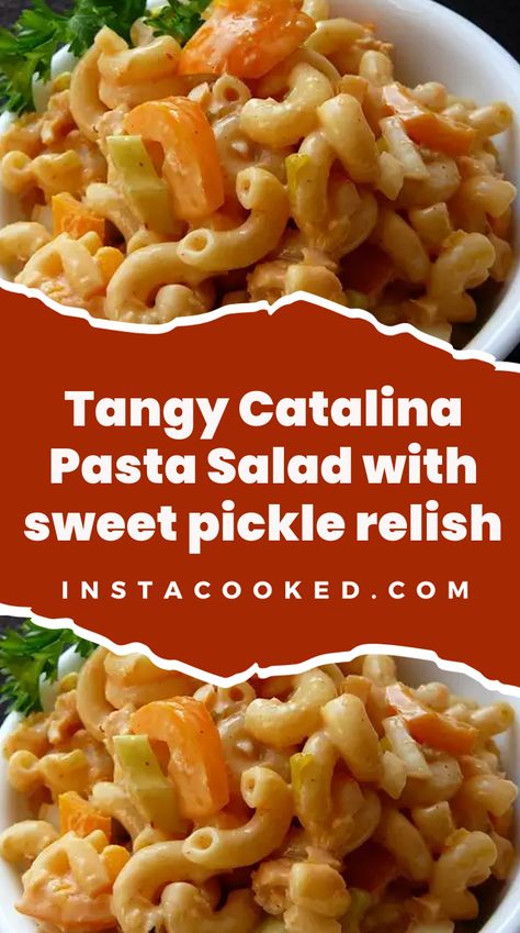 Welcome to our flavorful recipe for Tangy Catalina Pasta Salad with sweet pickle relish! This mouthwatering dish combines the zesty goodness of tangy Catalina Catalina Pasta Salad, Catalina Salad, Mushroom Recipes Vegan, Sweet Pickle Relish, Pasta With Mayonnaise, Easy Pasta Salad Recipe, Salad Dishes, Easy Pasta Salad, Pasta Salads