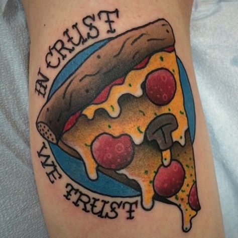 Pizza Tattoo, Piece Of Pizza, Sick Tattoo, Pieces Tattoo, Milton Keynes, Inspirational Tattoos, Skull Tattoo, Tatting, Tattoo Designs