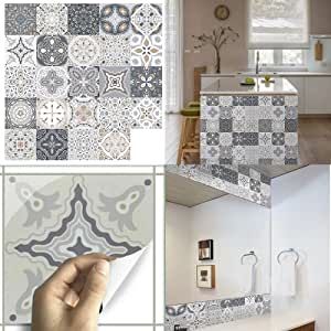 Diy Tiles, Tile Transfers, Adhesive Backsplash, Backsplash Diy, Grey Wall Tiles, Mosaic Tile Stickers, Smart Tiles, Stick Backsplash, Diy Backsplash