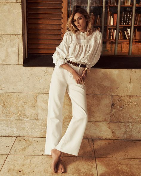 Zara Spring, Zara Australia, Mode Zara, Anja Rubik, Beige Outfit, Zara Fashion, Contrast Blouse, Fashion Editor, Elie Saab