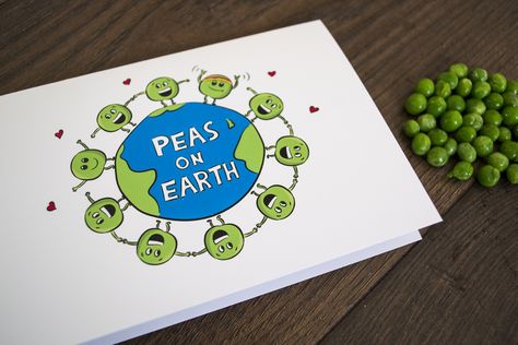 "Peas on Earth" Card. All the Peas just want... Peas on Earth!! Perfect for vegans, vegetarians or healthy food lovers. Peas On Earth, Lawn Fawn, Ugly Sweater, On Earth, Holiday Crafts, Peas, Food Lover, Healthy Food, Card Ideas