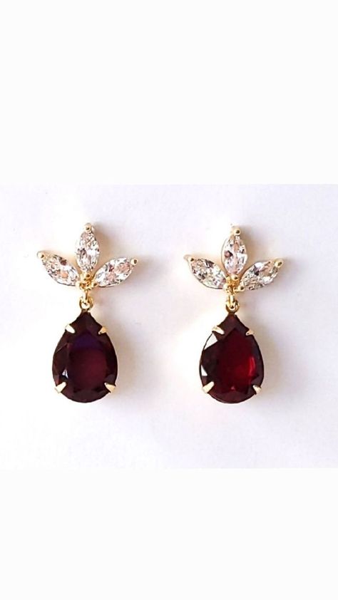 teardrop maroon earrings #earring Maroon Earrings, Teardrop Earrings, Quick Saves