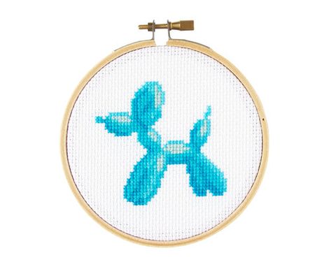 Dog Cross Stitch, Dmc Embroidery, Small Cross Stitch, Dmc Embroidery Floss, Diy Cross, Bright Turquoise, Mini Cross Stitch, Cross Stitch Funny, Cute Cross Stitch