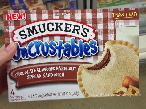 Smuckers Uncrustables, Jam Sandwich, Low Calorie Fruits, Peanut Butter Snacks, Carbonated Soft Drinks, Chips Ahoy, Junk Food Snacks, Grocery Foods, Grape Jelly