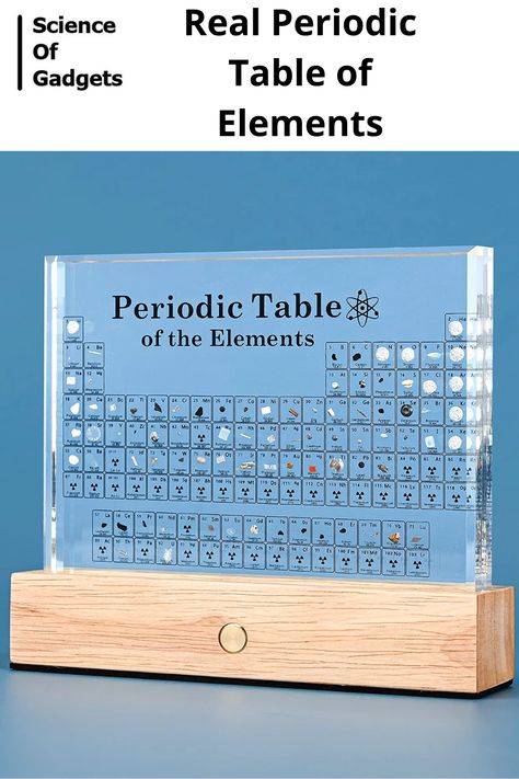 Real Periodic Table of Elements Glass Periodic Table With Elements, Glass Periodic Table, Periodic Chart, Science Gadgets, Periodic Table Of The Elements, Table Of Elements, The Periodic Table, Hand Lettering Quotes, Table Frame