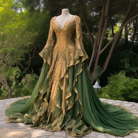 The Hobbit Clothes, Hobbit Dress, Twilight Dress, Whimsical Clothing, Forest Clothing, Elven Queen, Wizard Robes, Elven Princess, Elven Dress