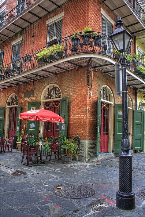 New Orleans Cafe, Spanish Cafe, Battle Of New Orleans, New Orleans Art, New Orleans French Quarter, Big Easy, New Orleans Louisiana, Spanish Colonial, Crescent City