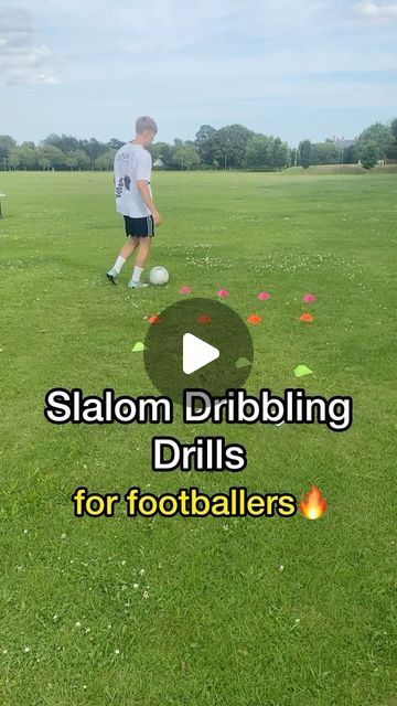 ElevatePerformance on Instagram: "Slalom Dribbling drills for footballers🔥

Here’s 8 slalom dribbling drills for footballers to master! For these drills, I like to set up 4 staggered lines of cones, allowing enough space to pass in between each one. Then, try dribbling through the cones using the 8 different variations shown, performing 2-3 sets of each before moving on to the next one🙌🏻

#footballer #footballtraining #soccertraining #footballdrills #soccerdrills #dribbling #dribblingdrills" Football Drills, Soccer Drills, On To The Next, Football Training, Sports Training, Soccer Training, Moving On, The 8, Drills