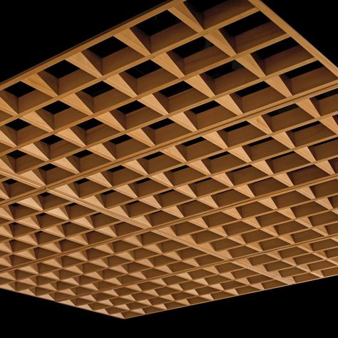 WOODWORKS Open Cell: 6626, on Designer Pages Grid Ceiling, Ceiling Solutions, Armstrong Ceiling, Cell Line, Ceiling Panels, Wood Texture, Ultra Violet, Woodworking, Ceiling