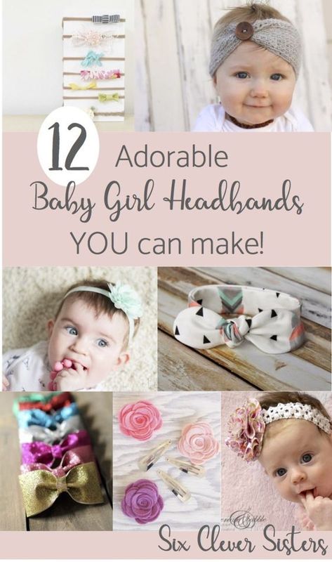 Diy Headband Holder, Baby Band, Baby Flower Headbands, Diy Baby Headbands, Diy Unicorn, Girl Headbands, Crochet Headband Pattern, Baby Turban, Baby Diy