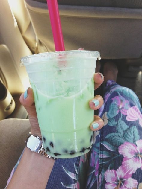 Mint chocolate chip Bubble Tea Recipe, Bubble Tea Boba, Boba Drink, Green Tea Bags, Honeydew Melon, Boba Tea, Non Alcoholic Drinks, Tea Recipes, Bubble Tea