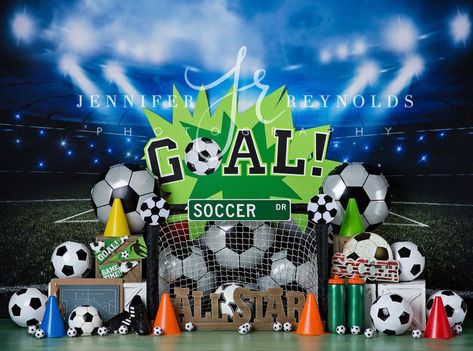 Soccer Backdrop, Star Backdrop, Soccer Party Decorations, Studio Backdrops Backgrounds, Sports Theme Birthday, Sports Celebrities, Football Themes, Sweet Birthday, Soccer Party