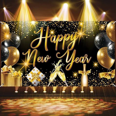 New Year Backdrop, 2023 Happy New Year, New Year Decorations, Happy New Year Banner, Happy New Year Wallpaper, New Year Banner, New Year Photos, Happy New Year Greetings, New Years Background