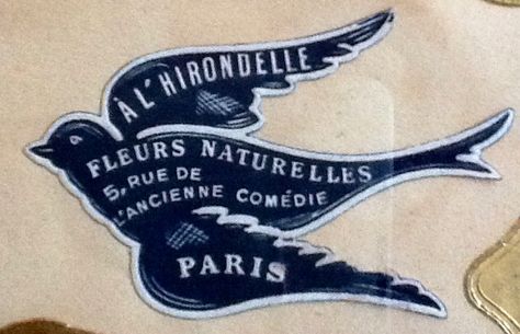 French label Vintage French Packaging, French Signage, French Graphic Design, Greeting Card Art, Travel Icon, Old Signs, Swallows, Vintage Labels, Collage Maker