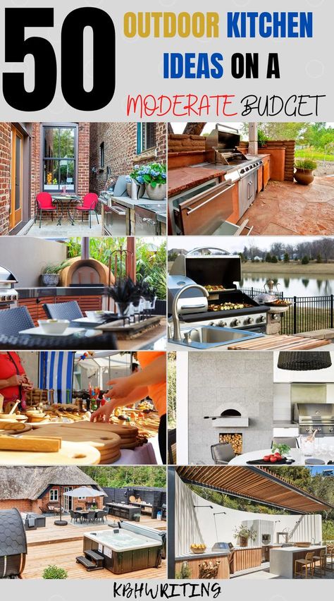 Design Outdoor Kitchen, Simple Outdoor Kitchen, Outdoor Kitchen Design Layout Grill Area, Small Outdoor Kitchens, Outdoor Kitchen Design Modern, Outdoor Grill Area, Outdoor Cooking Area, Kitchen Ikea, Outdoor Kitchen Cabinets