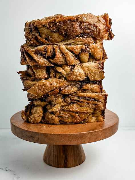 Caramelized Banana Bread Babka | The Nosher Babka Bread, Caramelized Banana, Babka Recipe, Caramelized Bananas, Dough Ingredients, Vegan Bread, Fruit Breakfast, Cinnamon Banana, Jewish Recipes