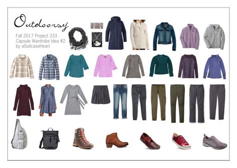 "Fall 2017 Project 333 Capsule Wardrobe 2 - Outdoorsy" by asuitcaseheart ❤ liked on Polyvore featuring prAna, Toad&Co, Chaco, Teva, Kavu, Sherpani, ExOfficio, NAU, Patagonia and capsulewardrobe Capsule Wardrobe Outdoorsy, Outdoorsy Capsule Wardrobe, Capsule Wardrobe Minimalist, Outdoorsy Style, Core Wardrobe, Cocktail Wear, Travel Capsule, Travel Capsule Wardrobe, Camping Outfits