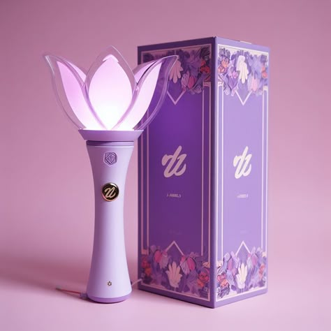 Purple Lightstick Fanmade, Flower Lightstick Fanmade, Flower Lightstick, Lightstick Ideas Fanmade, Fan Made Lightstick, Fanmade Lightstick, Kpop Group Ideas, Lightstick Ideas, Group Names Ideas