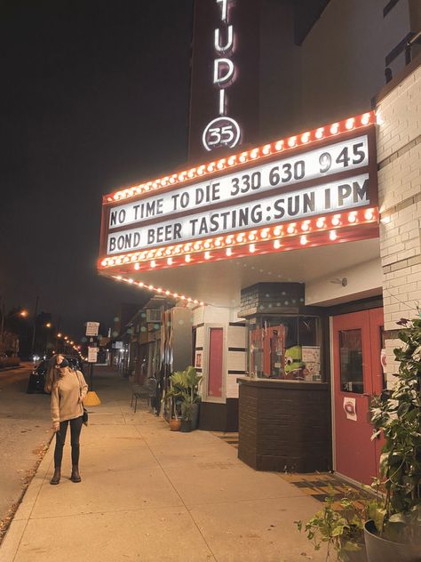 Community Theater Aesthetic, Small Town Movie Theater, 70s Movie Theater, 90s Movie Theater, Movie Theater Poses, Vintage Movie Theater Aesthetic, Theater Astethic, 80s Movie Theater, Vintage Theater Aesthetic