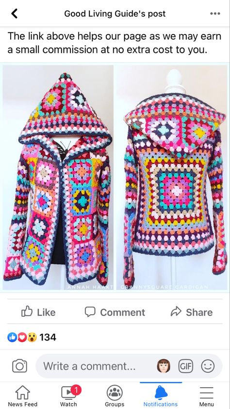 Granny Square Häkelanleitung, Granny Square Haken, Star Keychain, Crochet Jacket Pattern, Cardigan Au Crochet, Crochet Cardigan Pattern Free, Granny Square Crochet Patterns Free, Crochet Star, Pull Crochet