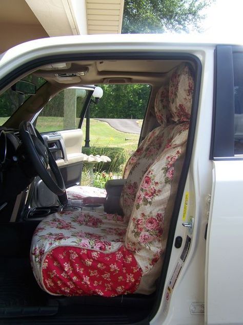 Diy Seat Covers, Van Seat Covers, Diy Car Seat Cover, Car Accessories Diy, Car Diy, Cherry Hill, So Creative, Diy Car, Diy Stuff