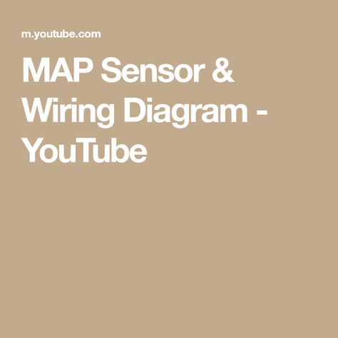 MAP Sensor & Wiring Diagram - YouTube Car Wiring Diagram, Wiring Diagram Cars, 3 Phase Wiring Diagram, Gy6 150cc Wiring Diagram, Chevy Duramax, 5 Pin Relay Wiring Diagram, Honda Xrm 125 Wiring Diagram, Duramax Diesel, Map Sensor