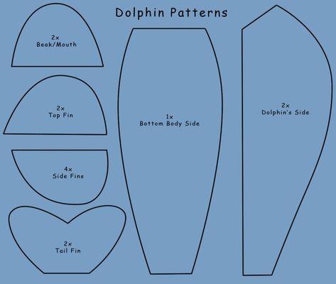 Dolphin Patterns by saiyamewome Whale Costume, Felt Patterns Free, Dolphin Craft, Dolphin Costume, Dolphin Pattern, Cake Pattern, Ocean Unit, Felt Toys Patterns, Felt Animal Patterns