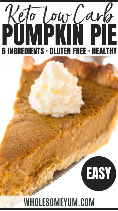 Recipe With Almond Flour, Sugar Free Pumpkin Pie, Almond Flour Crust, Puree Recipes, Low Carb Pumpkin Pie, Keto Pumpkin Pie, Pumpkin Recipe, Keto Pumpkin, Pumpkin Pie Recipe