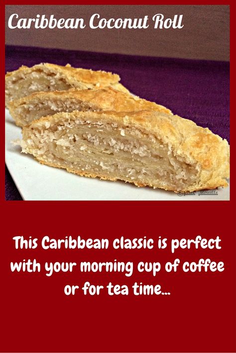 Bread Crust, Coconut Roll, Short Pastry, Trinidad Recipes, Trini Food, Jamaican Dishes, Coconut Bread, Pink Food, Caribbean Cuisine