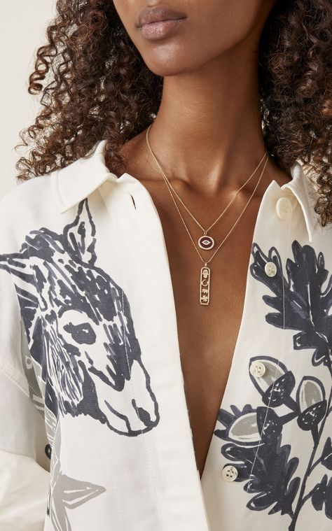 Cartouche Necklace, Egyptian Jewelry, Sydney Evan, Fine Jewellery Necklace, Moda Operandi, Fashion Collection, Round Diamonds, Sydney, Fine Jewelry