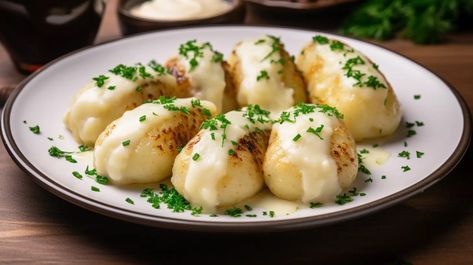 Polish Potato Dumplings, Potato Dumpling, Dumpling Filling, Potato Dumplings, Polish Recipes, Hearty Meals, International Recipes, Dumplings, Potato