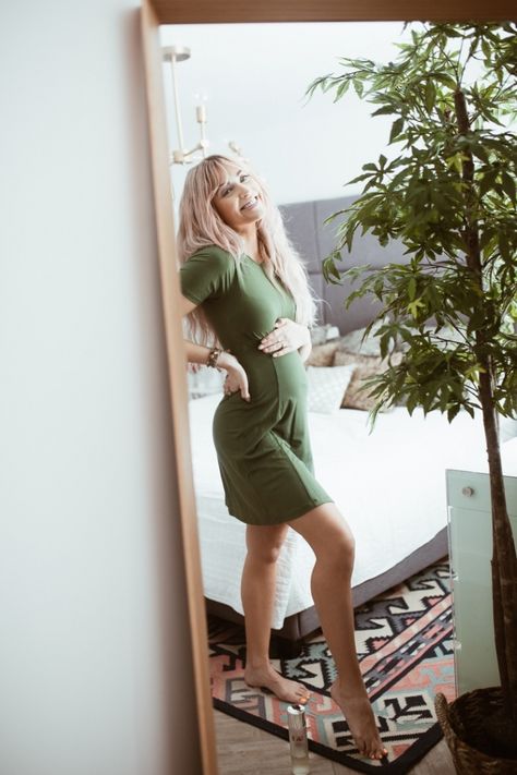 Cara Loren Hair, Cara Loren, Pregnancy Journey, Sweater Dress, Hair