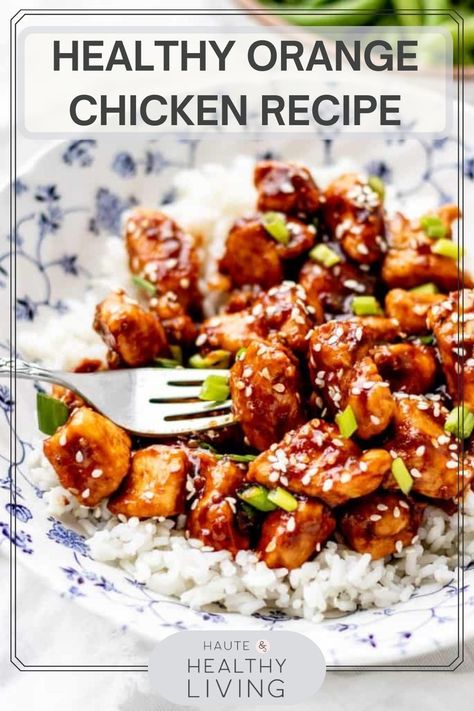 Orange Chicken Sauce, Healthy Orange Chicken, Easy Orange Chicken, Healthy Chinese, Orange Chicken Recipe, Orange Sauce, Chicken Meal Prep, Orange Chicken, Made From Scratch