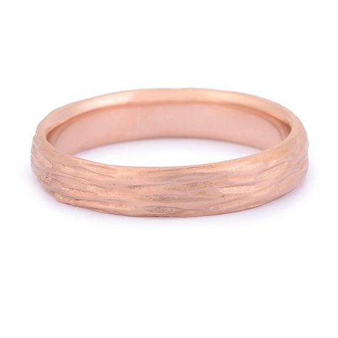 Rebecca Overmann Woodgrain Wedding Band - Greenwich St. Jewelers Designer Wedding Bands, Designer Wedding Rings, Rebecca Overmann, Rose Gold Wedding Ring, It Band, Wedding Band Designs, Rose Gold Wedding Bands, Wedding Rings Rose Gold, Gold Wedding Ring