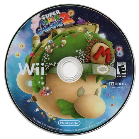 Super Mario Galaxy 2 cover or packaging material - MobyGames Mario Wii, Growing Up In The 2000s, Super Mario Games, Galaxy 2, Super Mario Galaxy, Cd Design, Kirby Art, Mario Games, Canine Art