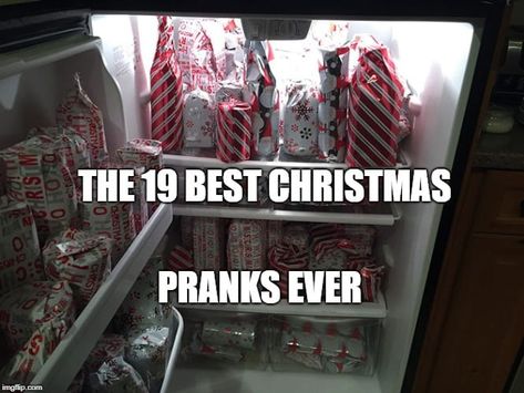 19 Best Christmas Pranks Ever | Prank a Lot Christmas Pranks Ideas, Christmas Pranks Gifts, Grinch Pranks, Funny Advent Calendar, Gift Pranks, Yard Pranks, Christmas Gift Pranks, Weird Websites, Funny Christmas Party Invitations