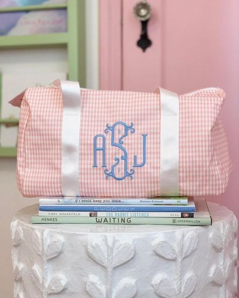 Lalalinen, LLC on Instagram: "Sweet little duffel for a sweet baby girl! Trvl Design make the best Easter basket stuffers! 🐣 💓 Featuring Monogram 01 in Nordic Blue and Powder Blue #lalalinencollection #trvldesign #monogramit #monogrameverything #easter #basketstuffer #eastergift #babygift #showergift #embroidery" Easter Basket Embroidery, Basket Embroidery, Nordic Blue, Easter Basket Stuffers, Sweet Baby Girl, Easter Embroidery, Easter Basket Stuffer, Easter Basket, Powder Blue