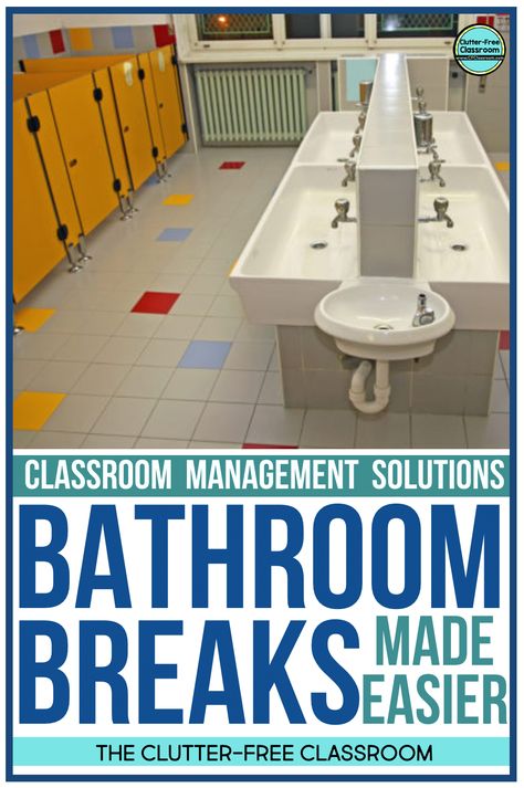 Bathroom Procedures, Setting Up Classroom, Classroom Hand Signals, Bathroom Pass, Behavior Management System, Classroom Bathroom, Clutter Free Classroom, Center Rotations, School Bathroom