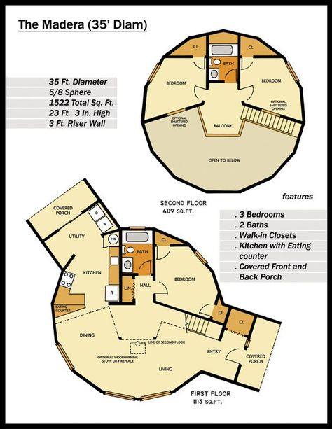 Dome House Floor Plans, Dome House Plans, Dome Home Kits, Geodesic Dome House, Geodesic Dome Plans, Geo Dome, Monolithic Dome Homes, Round House Plans, Dome Homes