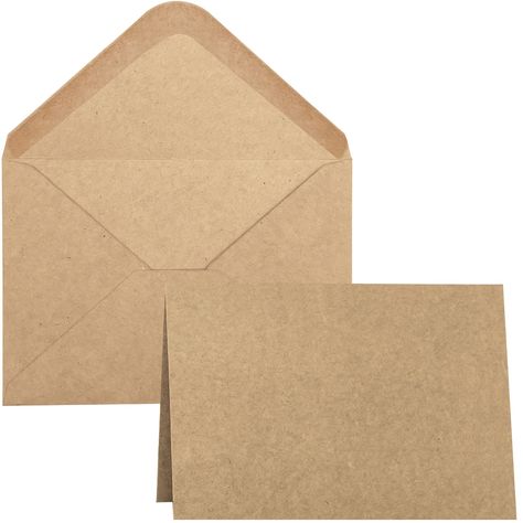 PRICES MAY VARY. [50 PACK Blank Greeting Cards and Envelopes]: You will get 50 PACK brown self adhesive blank 4x6 envelopes and 50 PACK brown blank folding cardstock to DIY your own cards and envelopes. The blank notecards with envelopes are not only suitable for wedding invitations, graduation invitations, baby shower invitations, party invitations, etc. But also great for homemade greeting cards, thank you cards, business cards, etc. NOTE: The envelope size is only suitable for our matching fo Invitations Graduation, Diy Greeting Cards, Homemade Greeting Cards, Cards Business, Cards Greeting, Card Envelopes, Graduation Invitations, Blank Greeting Cards, Blank Cards