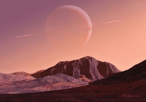 Fantasy Planets, Planets In The Sky, Dystopian Art, Mars Planet, Edge Of The Universe, Novel Inspiration, Gas Giant, Beyond The Horizon, Aesthetic Space