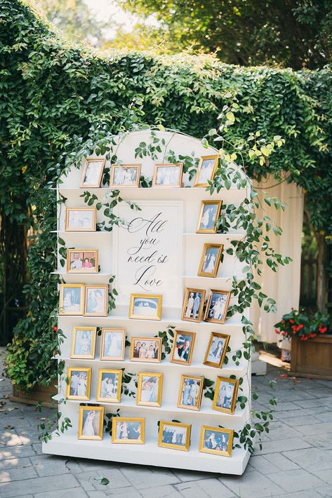 Full Body Mirror Wedding, Diy Wedding Entryway, Seating Chart Wedding Photos, Family Photo Display Wedding, Generations Of Love Wedding Display, Seating Chart Sayings, Photo Seating Chart Wedding, Small Wedding Seating Chart, Polaroid Wall Wedding