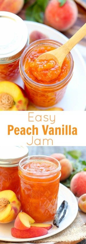 Vanilla Peach Jam, Vanilla Jam, Jam Recipes Homemade, Canning Jam, Homemade Jelly, Peach Jam, Fresh Peaches, Jam And Jelly, Jam Recipe