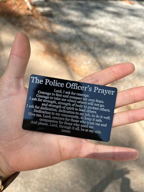 Cop Quotes, Police Prayer, Police Officer Prayer, Aluminum Wallet, Lost Job, Correctional Officer, Awesome Gifts, Police Officers, Wallet Card