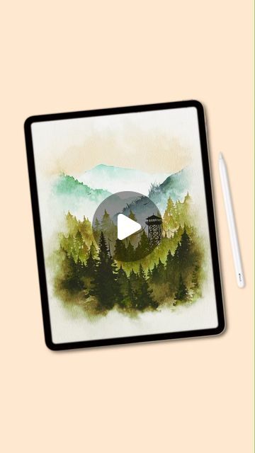 Tatiana on Instagram: "New watercolor painting tutorial on YouTube (link in bio) 🤗 We will paint this easy landscape with foggy forest and mountains. Hope you will enjoy it, and I am looking forward to seeing your works ❤️
.
.
.
.
.
.
.
.
.
#procreate #procreatepainting #procreateart #procreatetutorial #paintingtutorial #drawingtutorial #arttutorial #watercolor #watercolortutorial #learnprocreate #procreatebrushes #artreels #procreatevideo #landscapeart #landscapepainting #procreatereels #arttimelapse #paintingvideo" Watercolor Painting Tutorial, Easy Landscape, Procreate Tutorial, Foggy Forest, Watercolor Paintings Tutorials, I Am Looking, Looking Forward To Seeing You, Youtube Link, Painting Videos