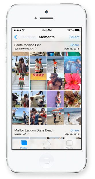 iOS 7 Brings Overhauled Photos App With Filters, Sorting, and Sharing ios 7 photos screen 2 Ios 7 Design, Apple Launch, Apple Photo, Ios Ui, Ux Mobile, Ios 8, New Ios, Ios Design, Ios 7